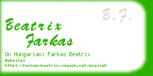beatrix farkas business card
